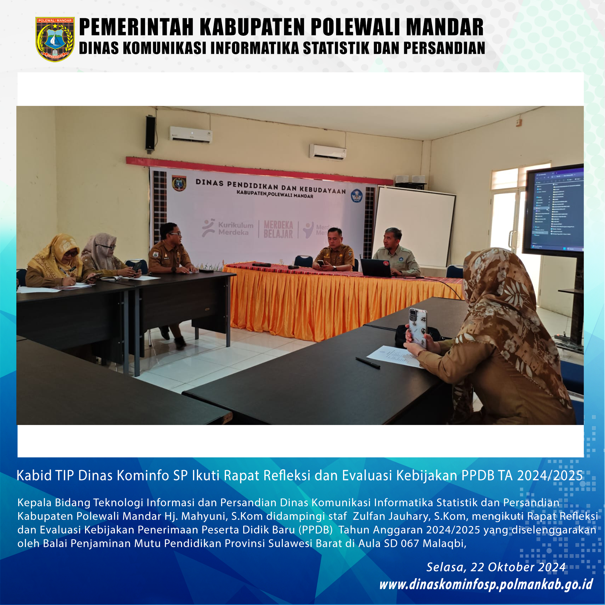22 Oktober Kabid TIP Ikuti Rapat PPDB
