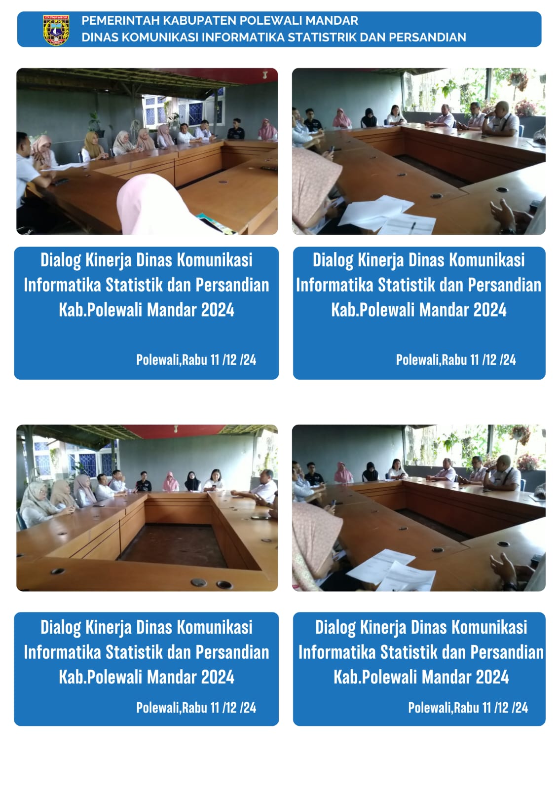 Dialog Kinerja Dinas Kominfo SP Tanggal 11 Desember 2024