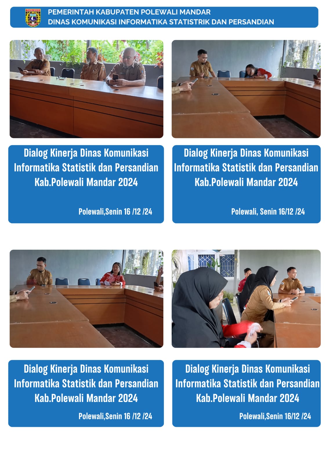 Dialog Kinerja Dinas Kominfo SP Tanggal 16 Desember 2024