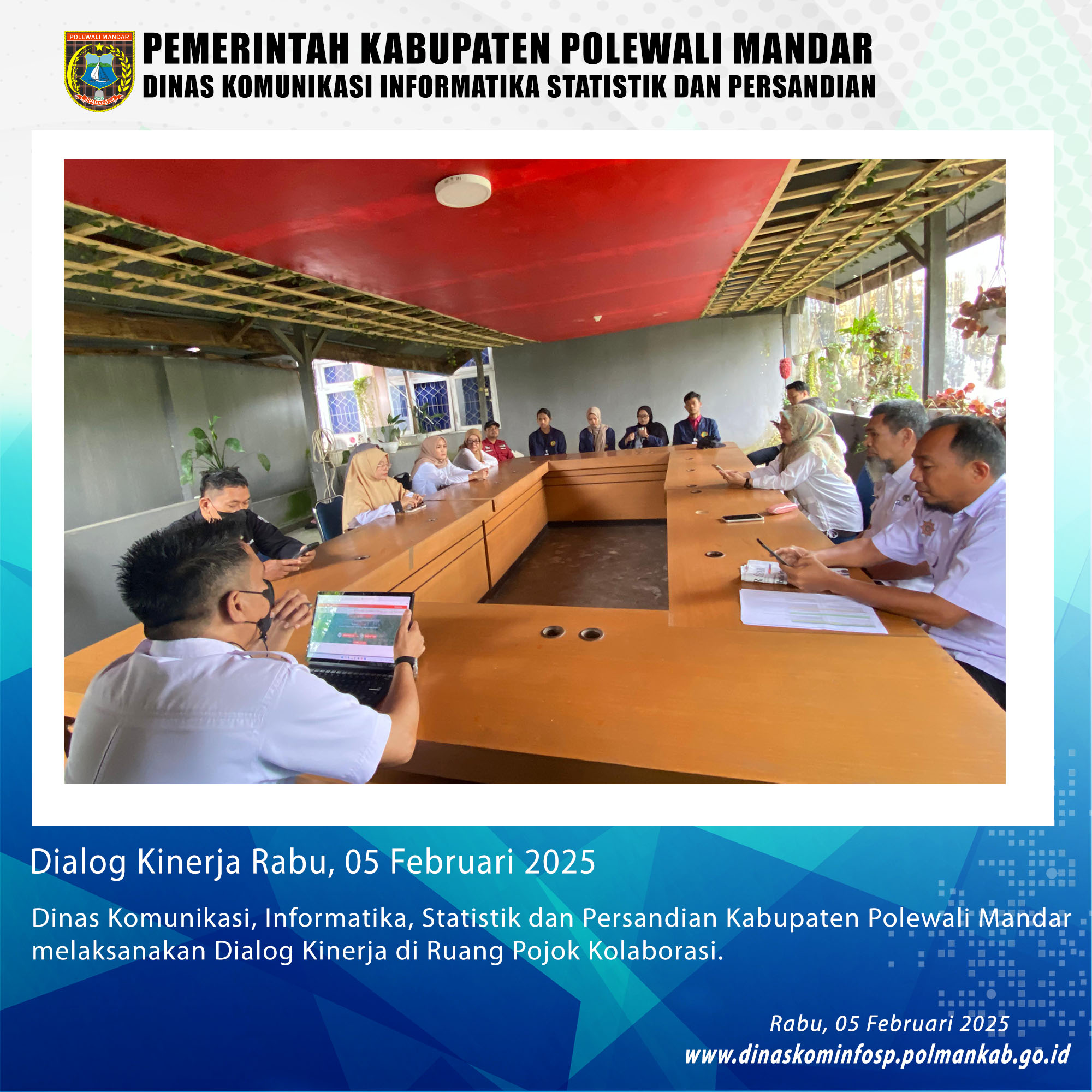 Dinas Kominfo SP Polman Laksanakan Dialog Kinerja Rabu, 05 Februari 2025