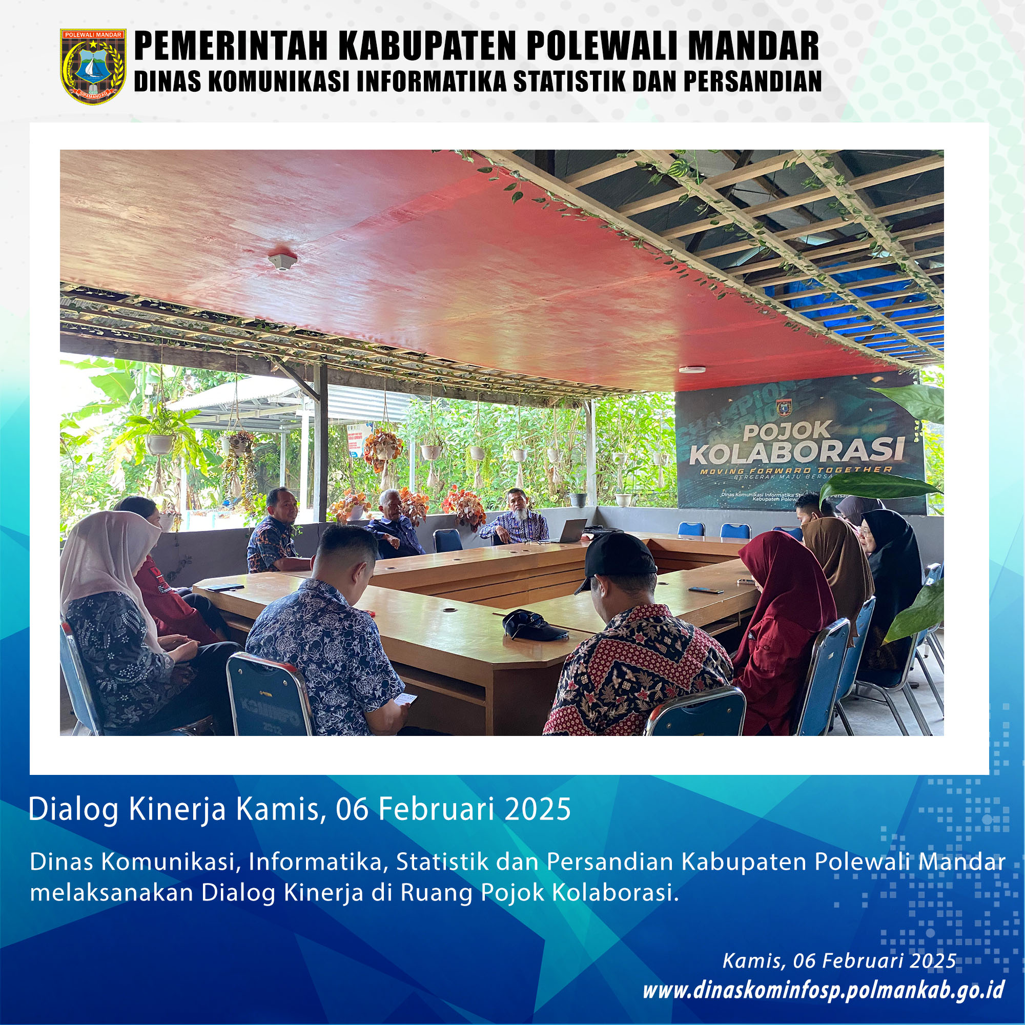 Dinas Kominfo SP Polman Laksanakan Dialog Kinerja Kamis, 06 Februari 2025