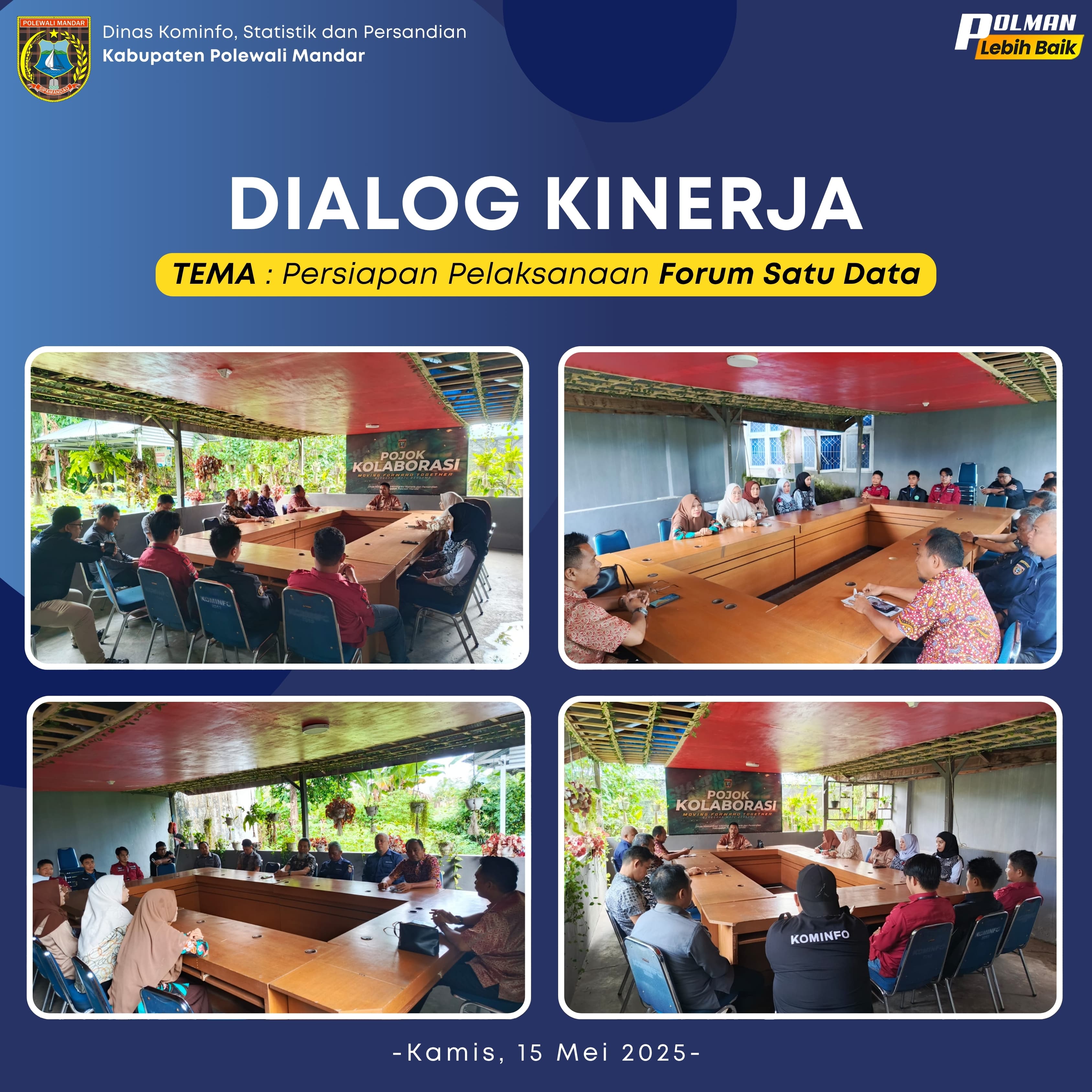 Dialog Kinerja Dinas Kominfo SP. Kamis 15 Mei 2025
