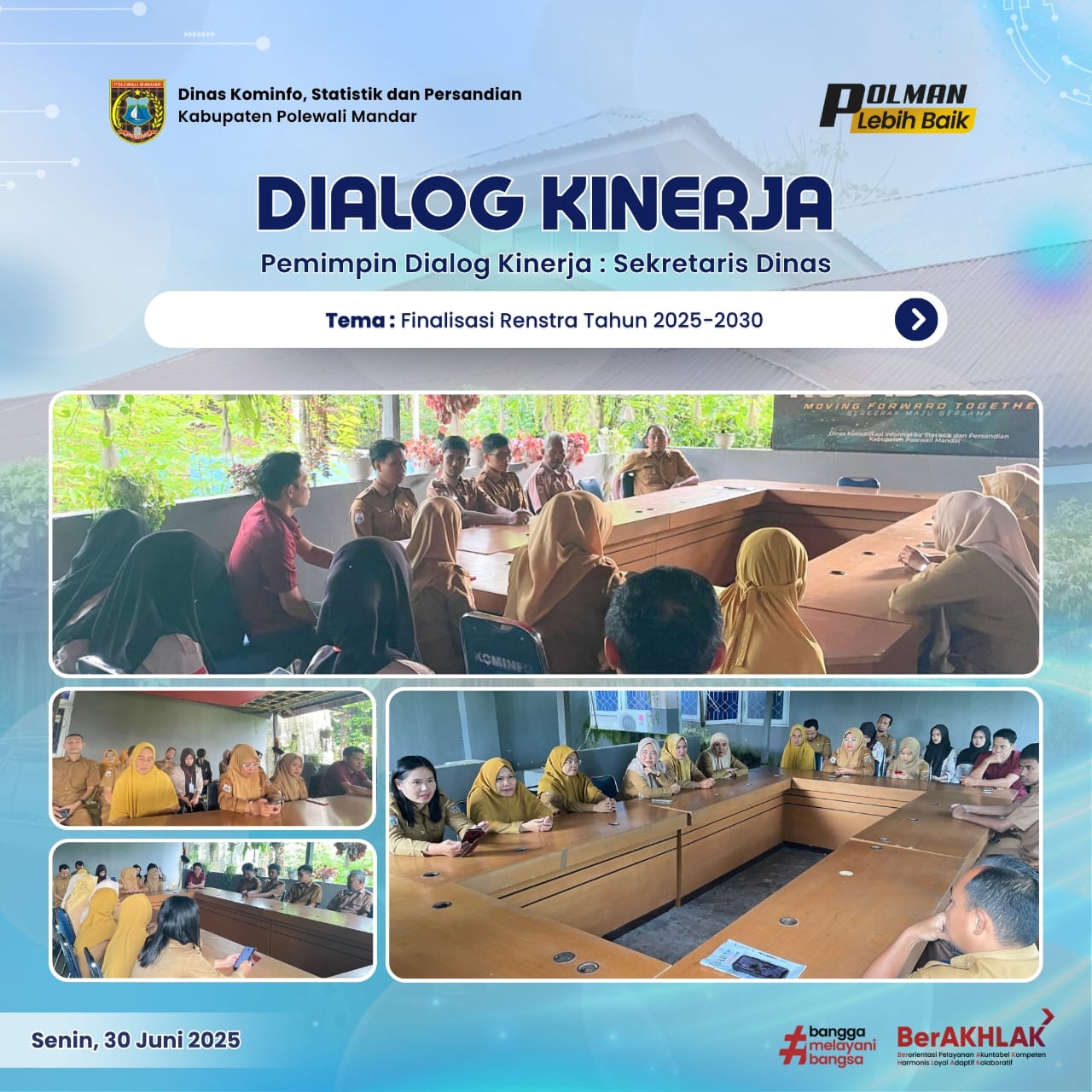 Dialog Kinerja Dinas Kominfo SP Senin 30 Juni 2025