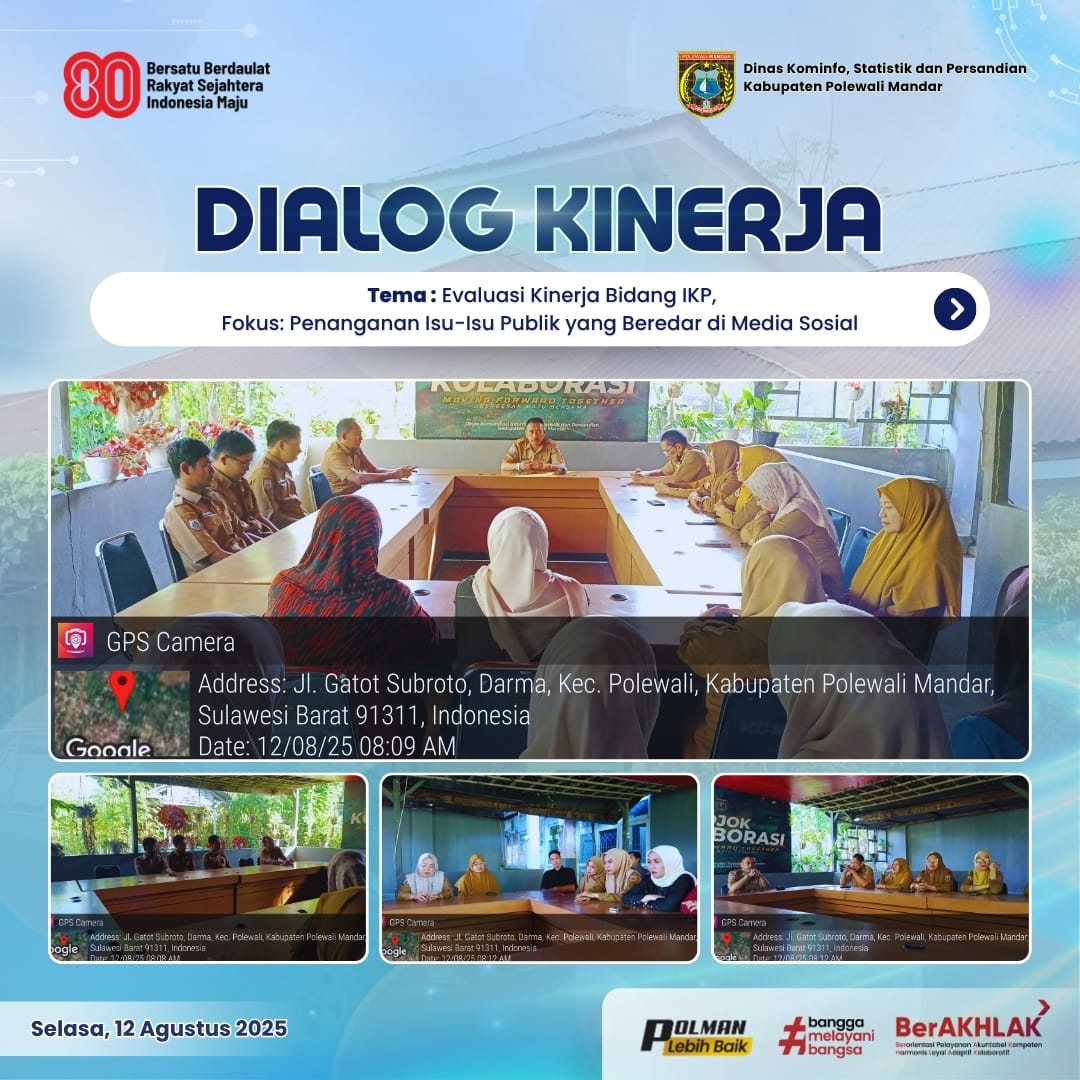 Dialog Kinerja Dinas Kominfo SP Selasa 12 Agustus 2025