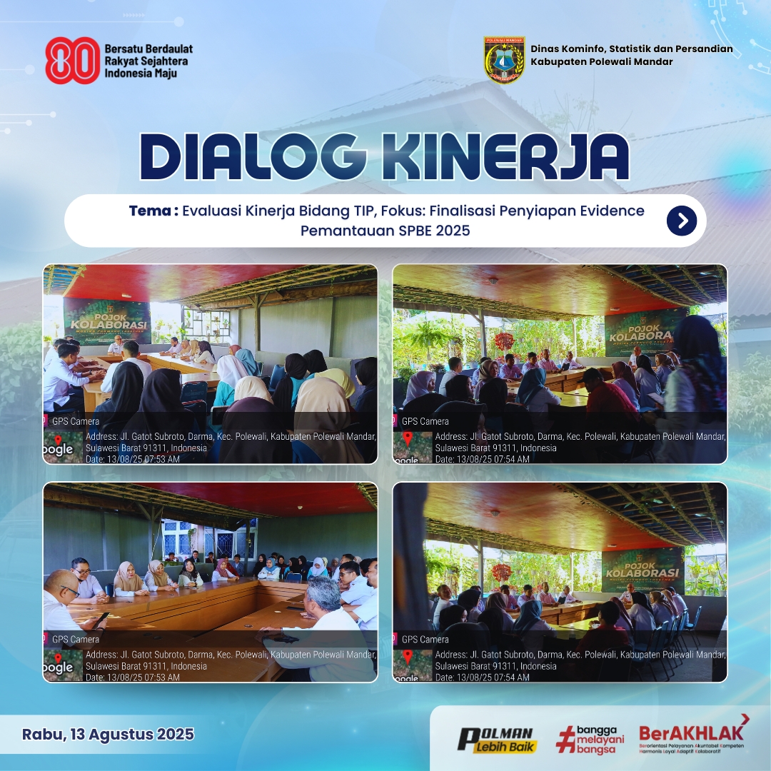 Dialog Kinerja Dinas Kominfo SP Rabu 13 Agustus 2025