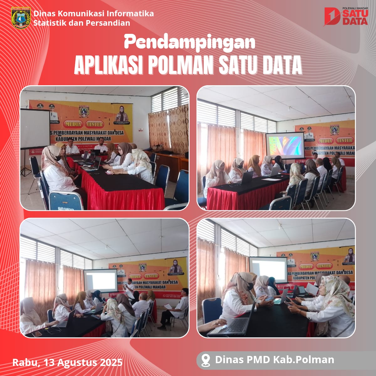 Pendampingan Aplikasi Polman Satu Data di Dinas PMD Kab Polman