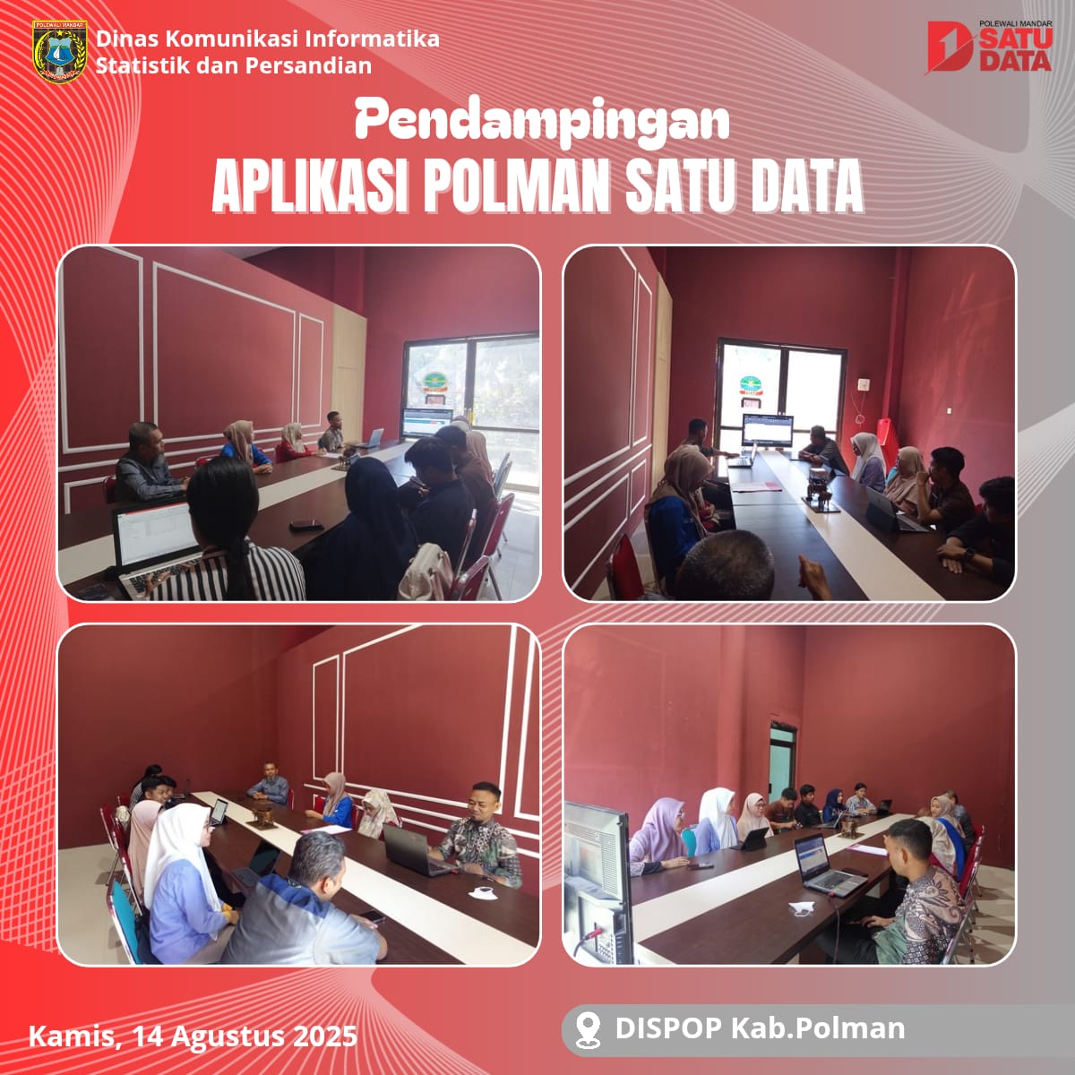 Pendampingan Aplikasi Polman Satu Data di Dispop Kab Polman