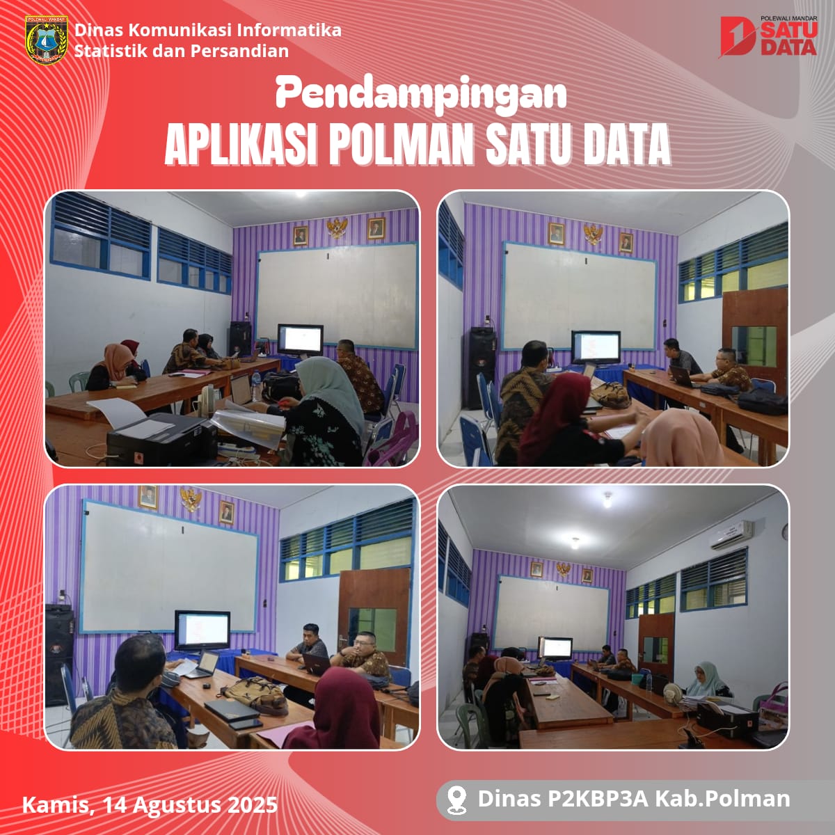 Pendampingan Aplikasi Polman Satu Data di Dinas P2KBP3A Kab Polman