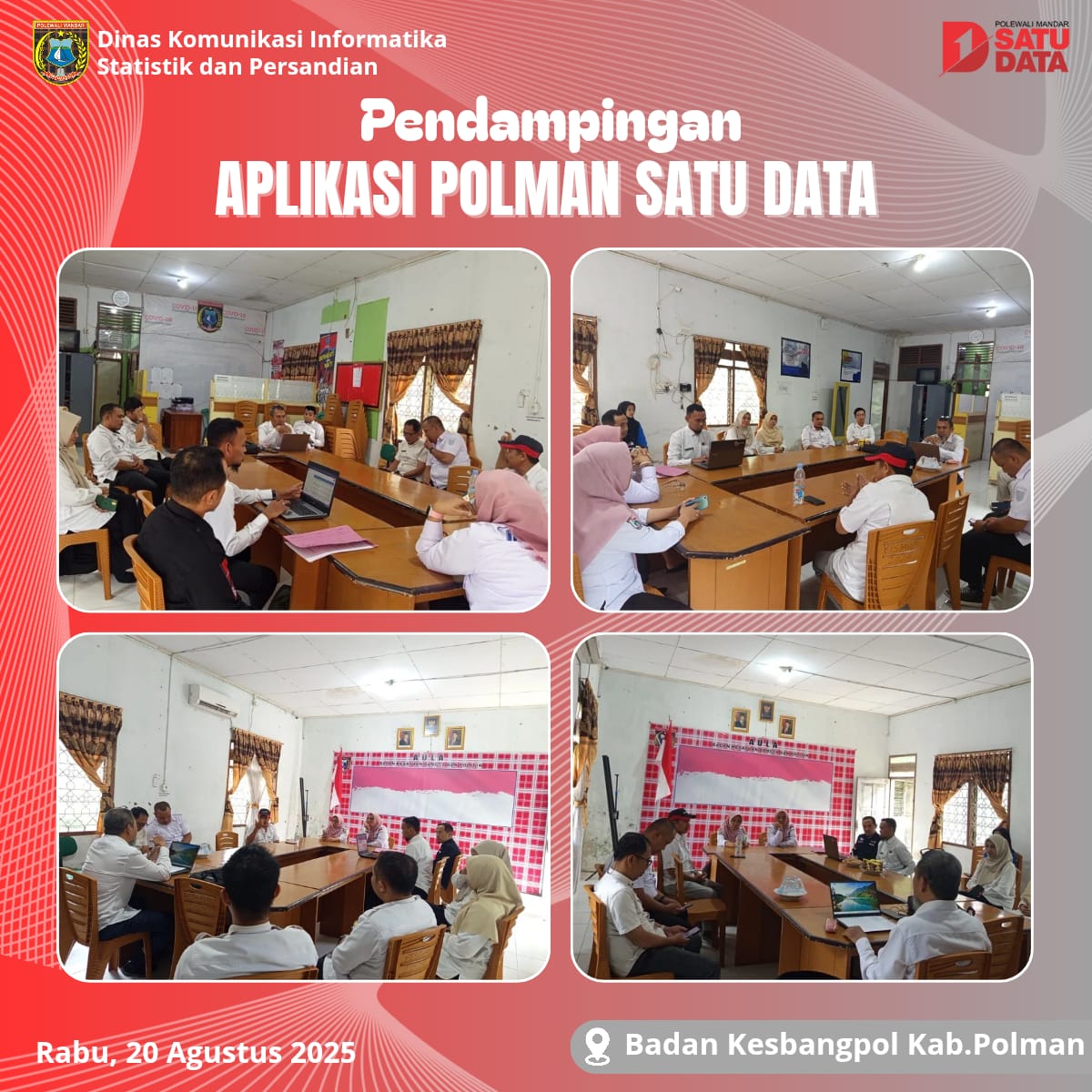 Pendampingan Aplikasi Polman Satu Data di Kesbangpol 