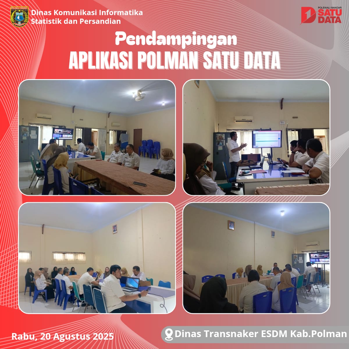 Pendampingan Aplikasi Polman Satu Data di Distransnaker ESDM