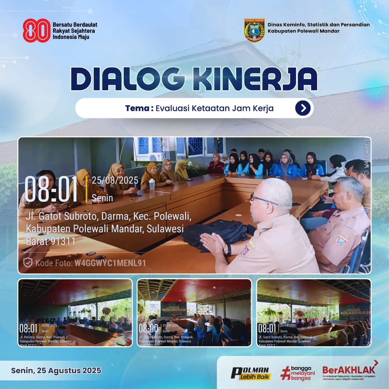 Dialog Kinerja Dinas Kominfo SP Senin 25 Agustus 2025