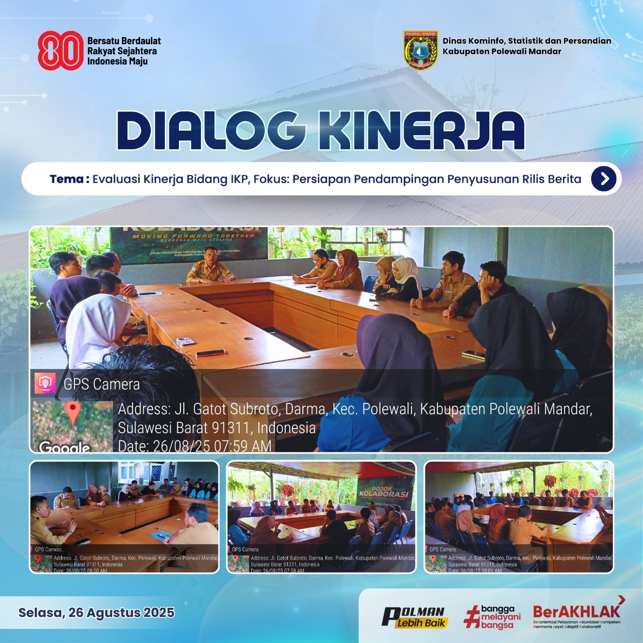 Dialog Kinerja Dinas Kominfo SP Selasa 26 Agustus 2025