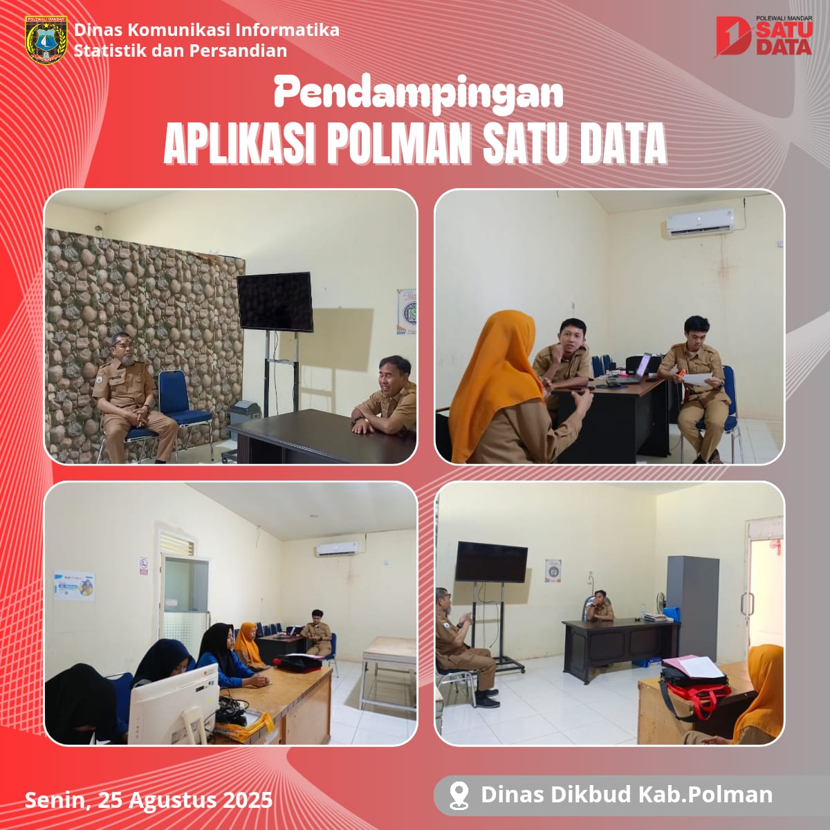 Pendampingan Aplikasi Polman Satu Data di Dinas Dikbud