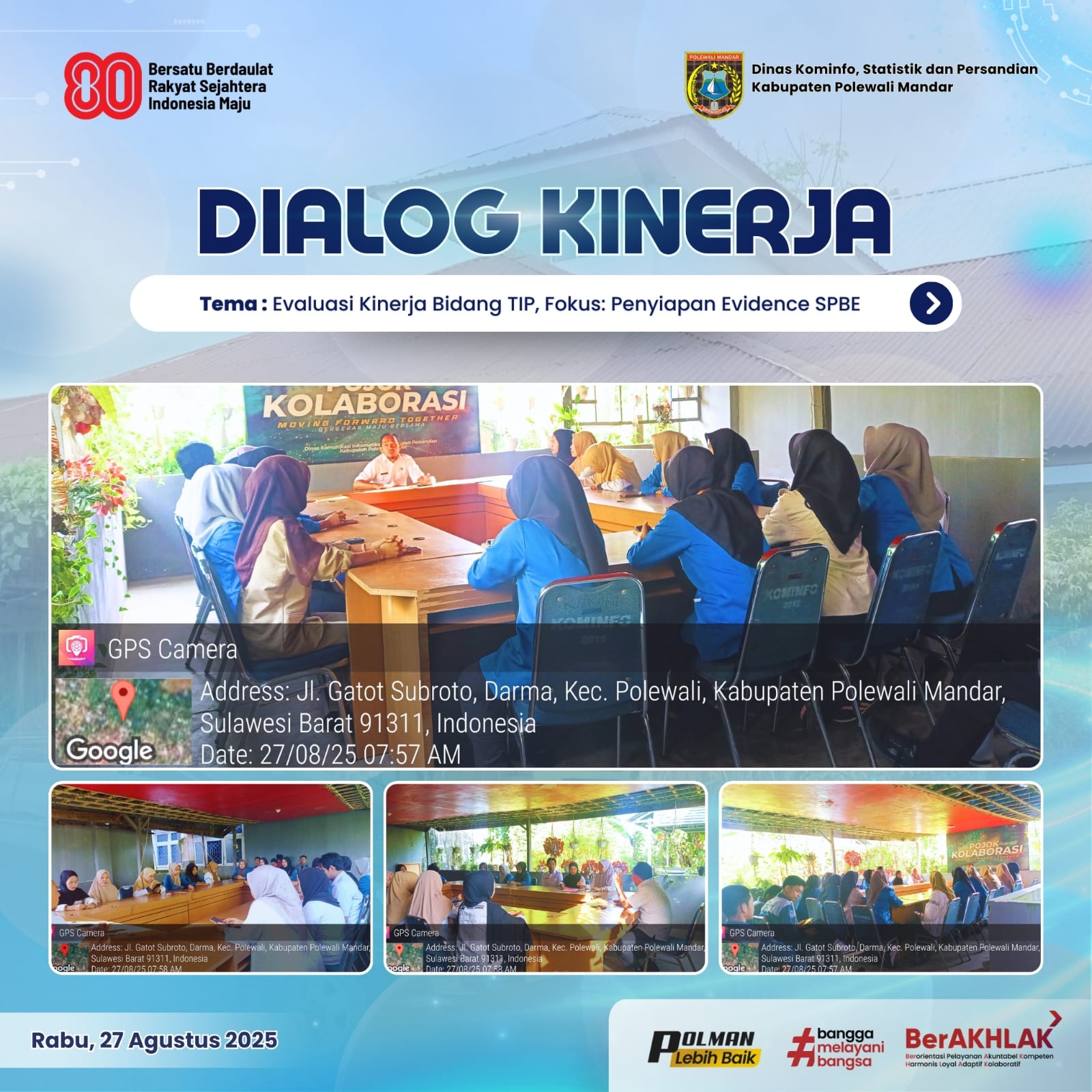 Dialog Kinerja Dinas Kominfo SP Rabu 27 Agustus 2025