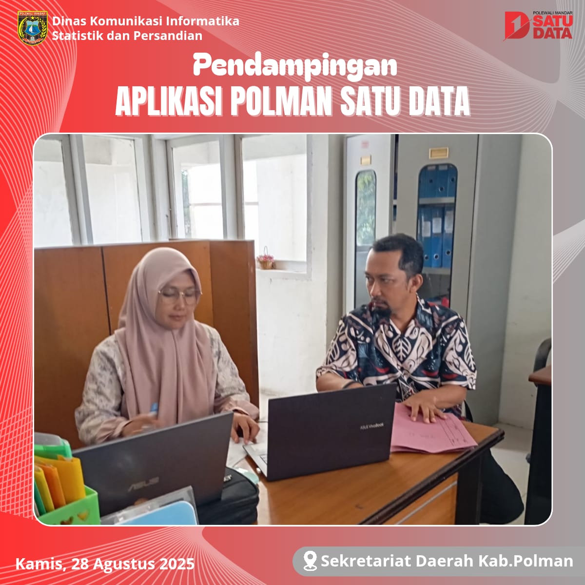 Pendampingan Aplikasi Polman Satu Data di Sekretariat Daerah