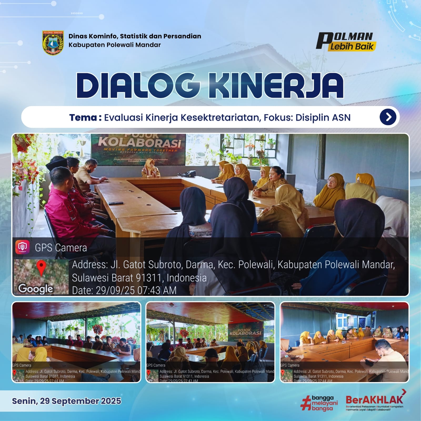 Dialog Kinerja Dinas Kominfo SP Senin 29 September 2025