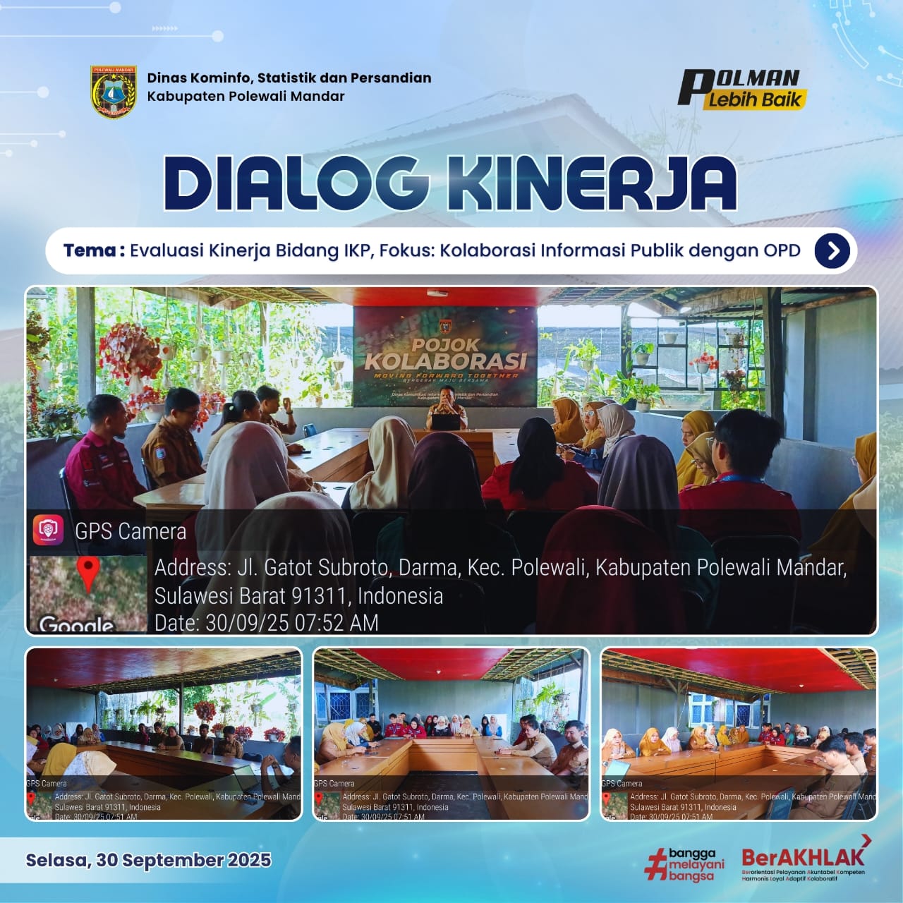 Dialog Kinerja Dinas Kominfo SP Selasa 30 September 2025