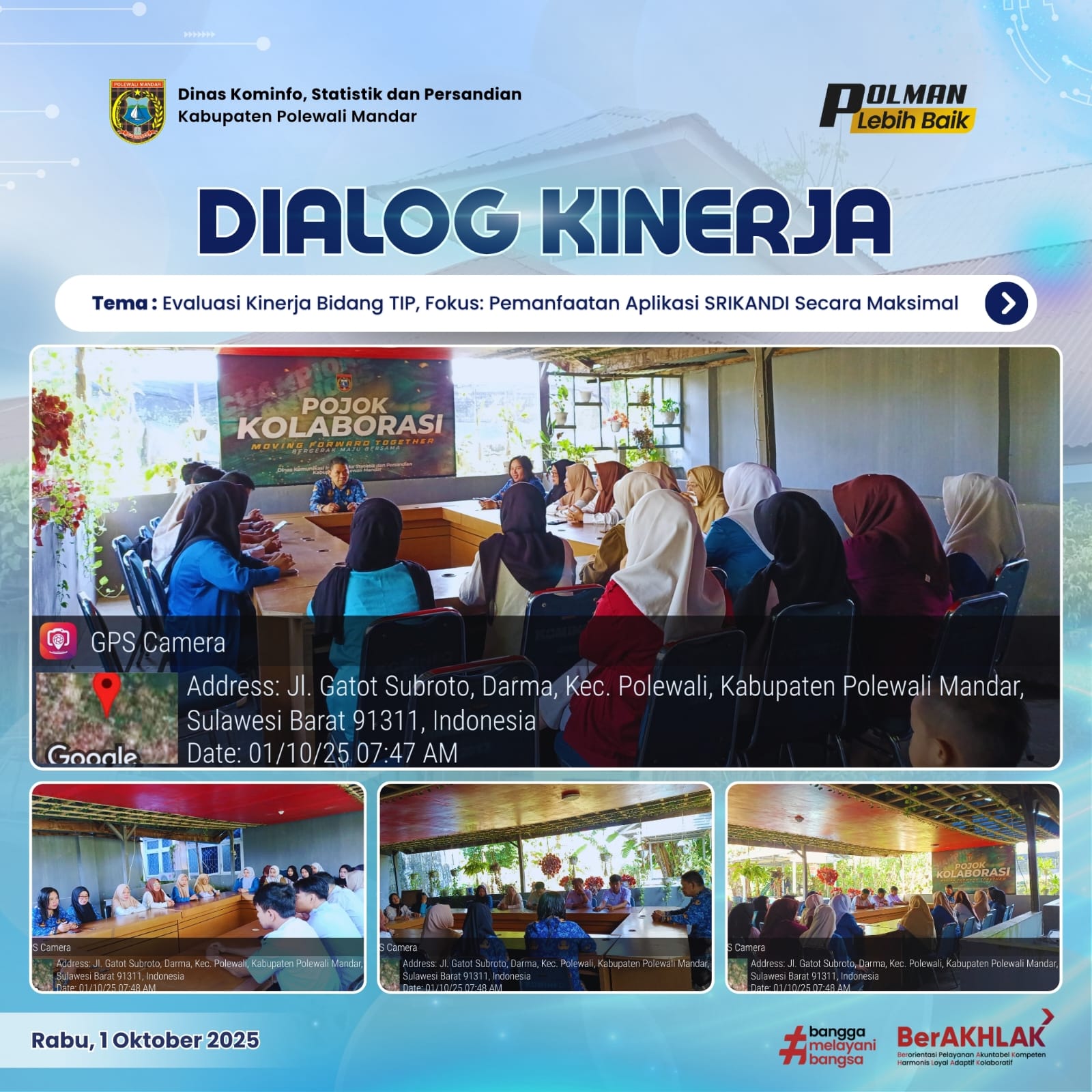 Dialog Kinerja Dinas Kominfo SP Rabu 1 Oktober 2025