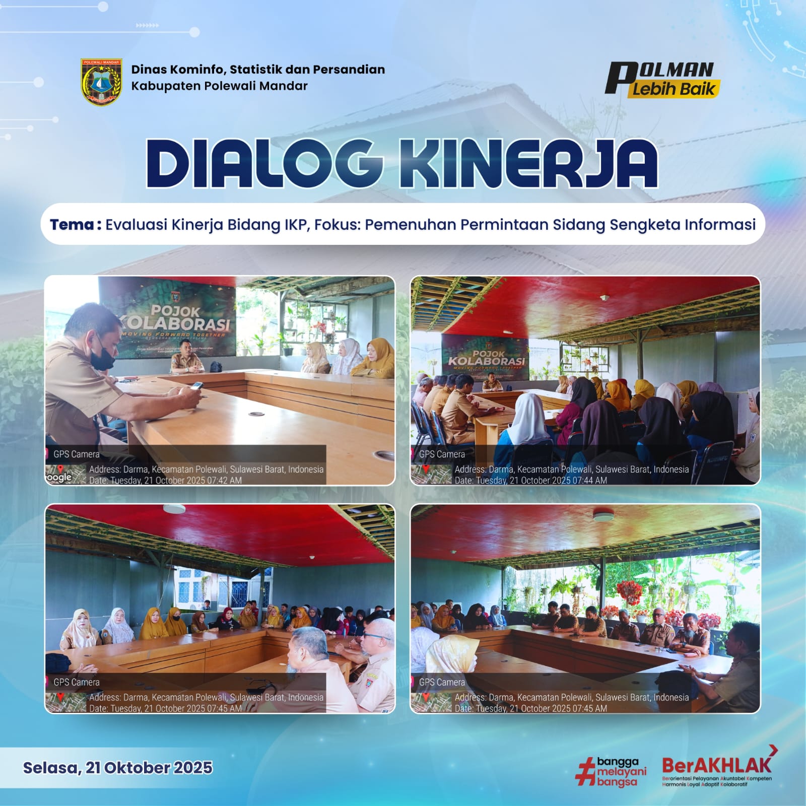 Dialog Kinerja Dinas Kominfo SP Selasa 21 Oktober 2025