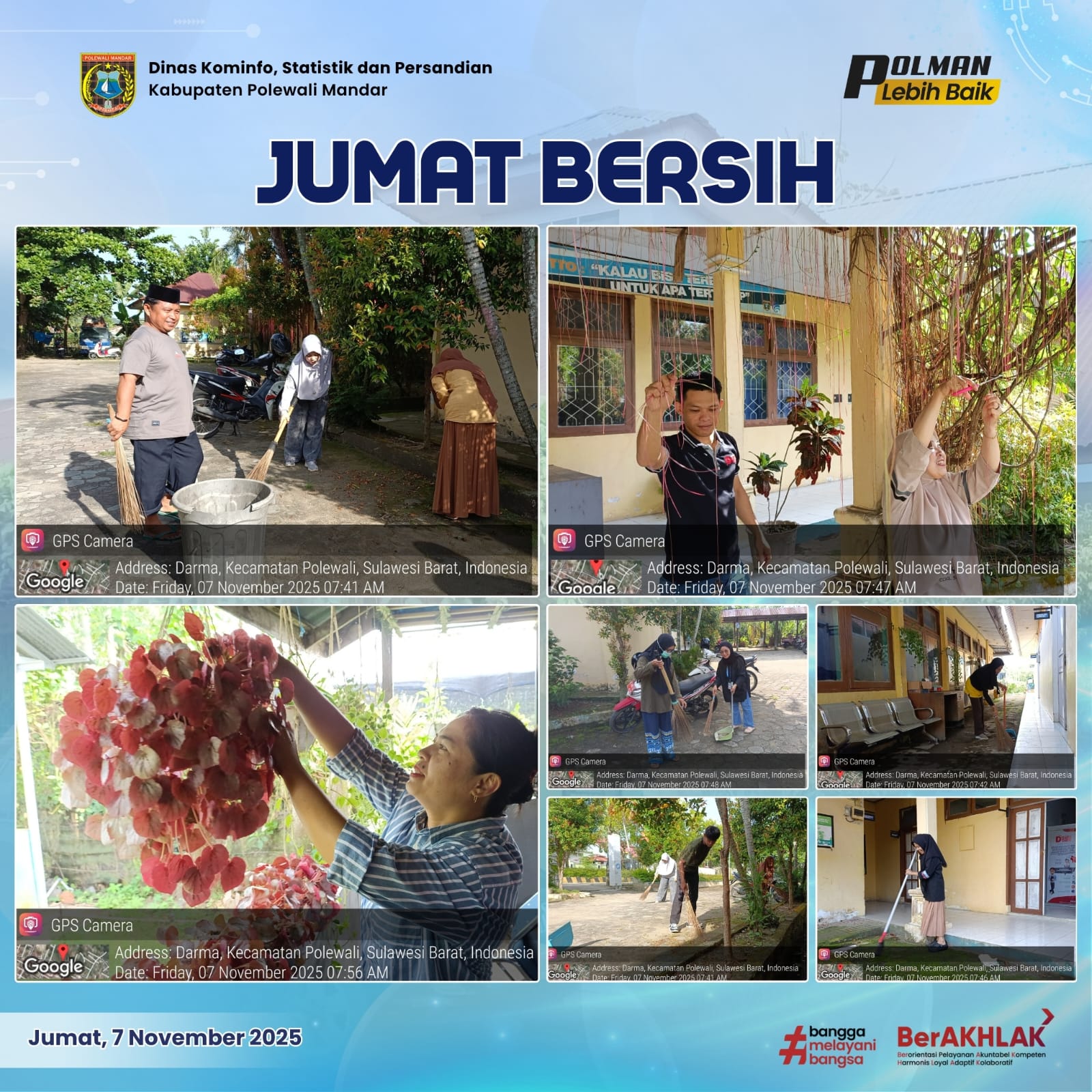 Jumat Bersih Dinas Kominfo SP Jumat 07 November 2025
