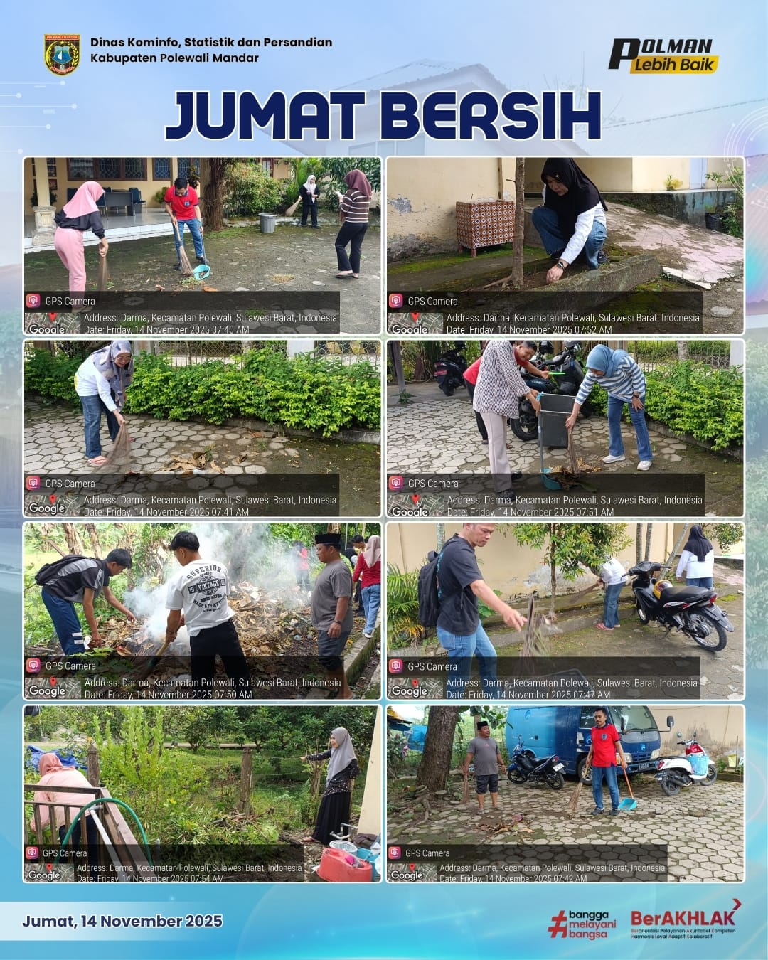 Jumat Bersih Dinas Kominfo SP, Jumat 14 November 2025