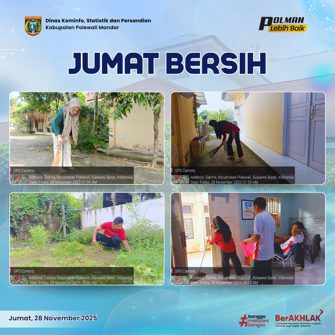 Jumat Bersih Dinas Kominfo SP, Jumat 28 November 2025