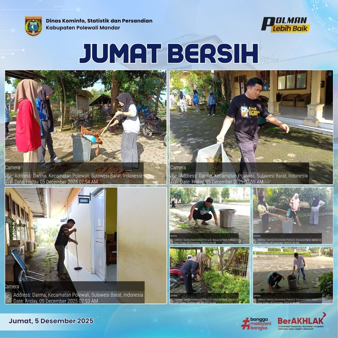 Jumat Bersih Dinas Kominfo SP, Jumat 05 Desember 2025