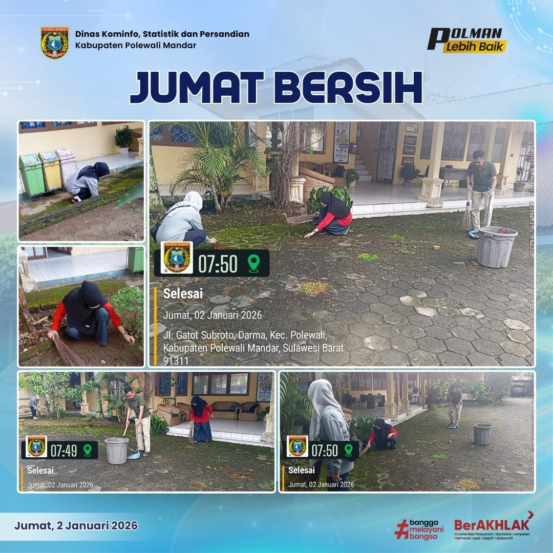 Jumat Bersih Dinas Kominfo SP, Jumat 02 Januari 2026