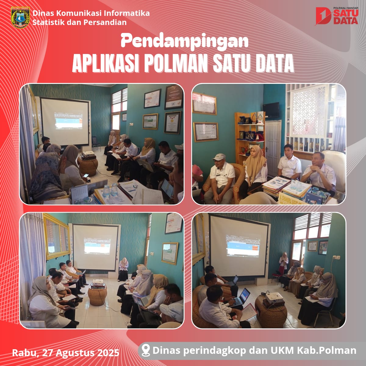 Pendampingan Aplikasi Polman Satu Data di Dinas Perindagkop