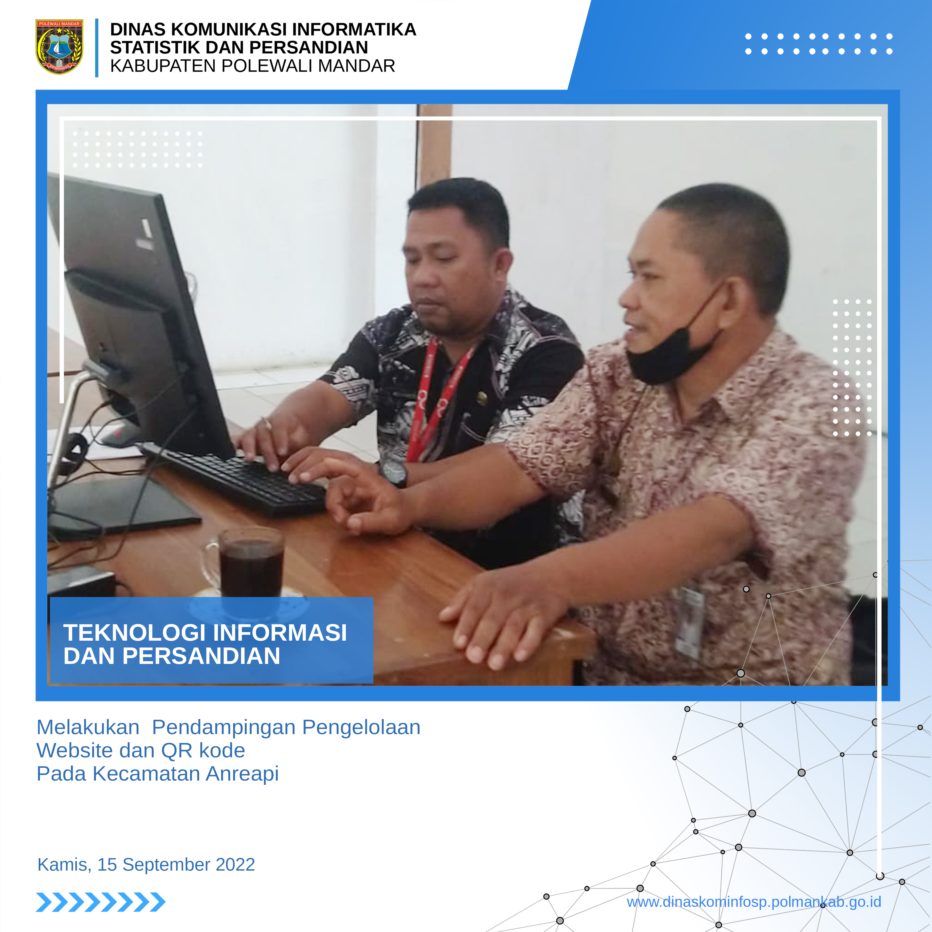 Pendampingan Pengelolaan Website dan QR kode kecamatan Anreapi