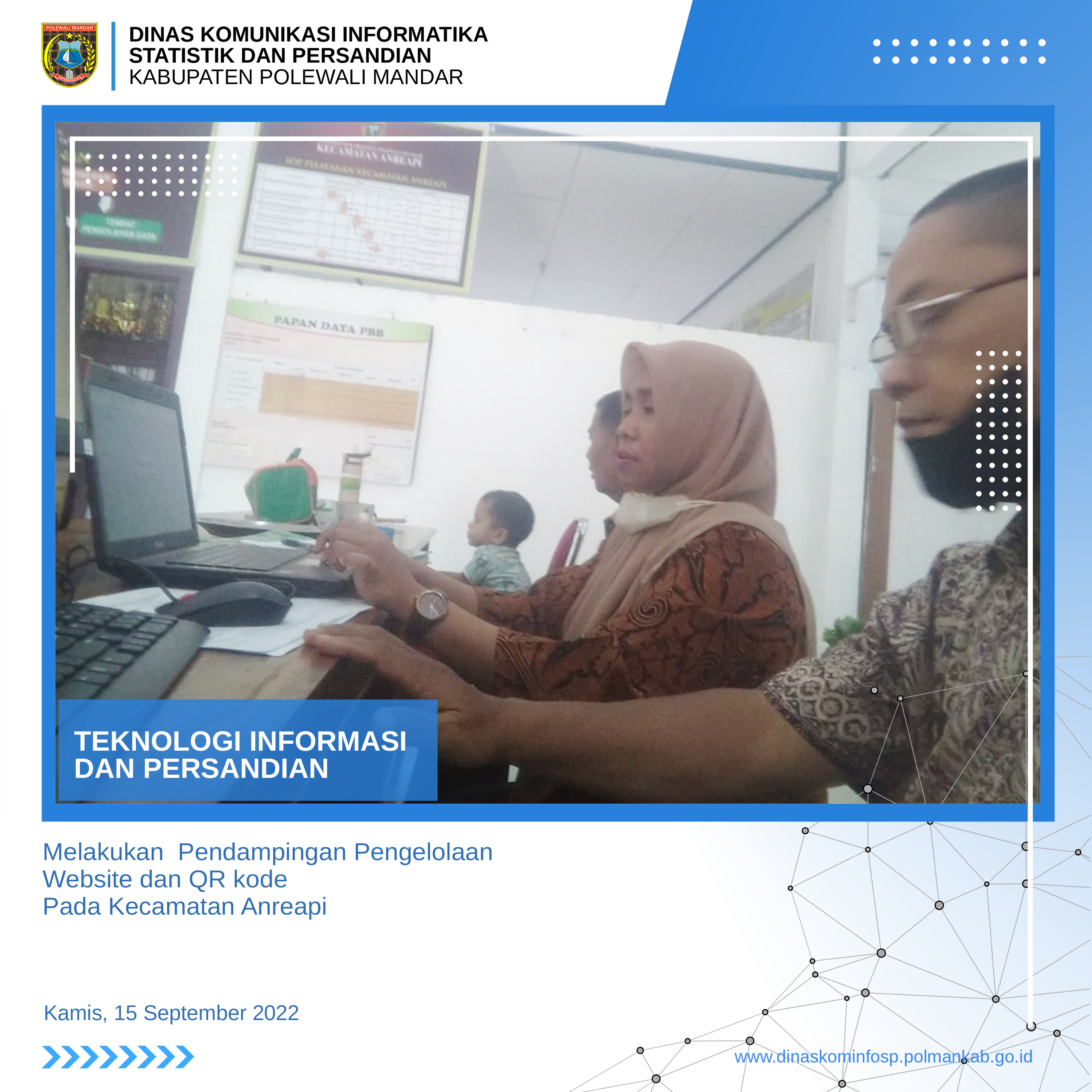 Pendampingan Pengelolaan Website dan QR kode kecamatan Anreapi2