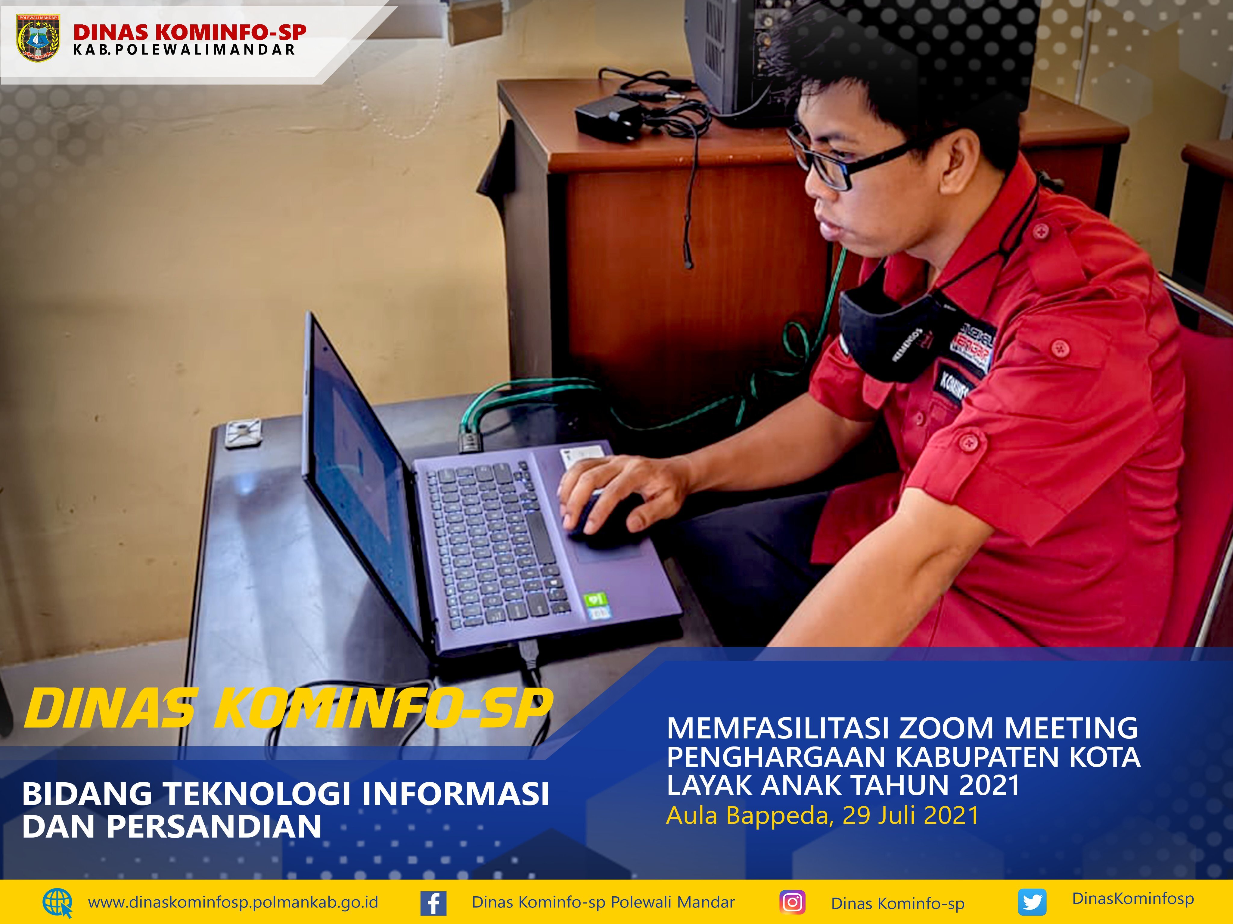 Fasilitasi Zoom Meeting Penghargaan Kota Layak Anak